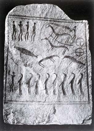Kungagraven omkring 1500 f. Kr.. Bildsmyckade v...