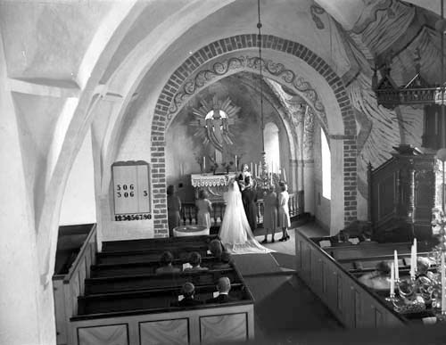 Ruben Svenssons bröllop i kyrkan Jedenryd.