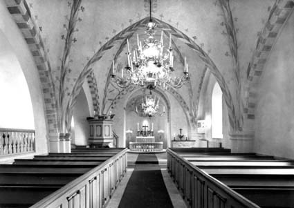 Interiör V.Nöbbelövs kyrka. 