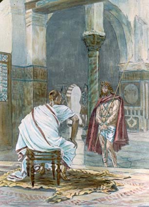 Christ for the first time before Pilate.