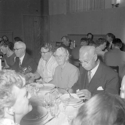 C G Månssons 50-års middag i Folkets Hus, Bromölla