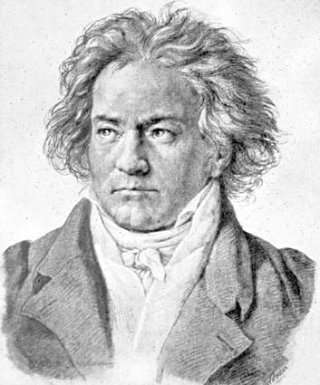 Beethoven, målning av A.v Kölber.