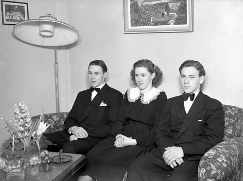Elis, Irene och Einar Nilsson, Vånga.