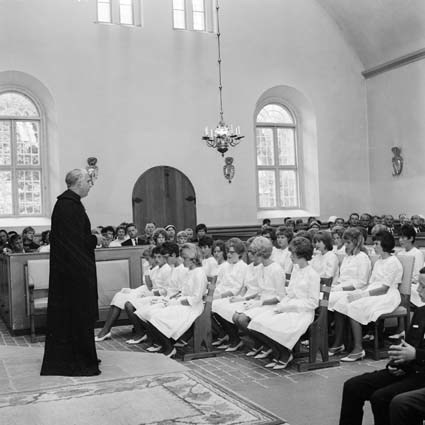 Konfirmation i Ivetofta kyrka 1963.