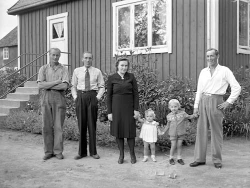 Ivar Vretling familj, bror o Stig Kaffatorp.