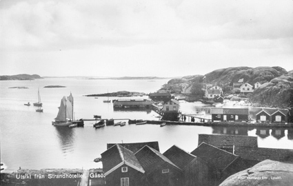 Utsikt från Strandhotellet, Gåsö.