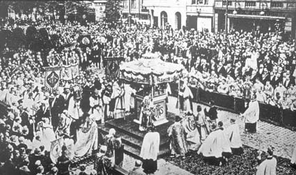 Kristi-lekamens procession i Köln.
