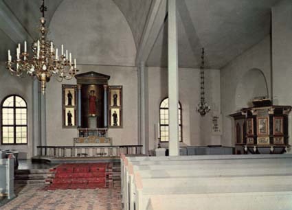 Degeberga kyrka interiör.