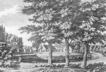 Skabersjö, 1816, från nordost.