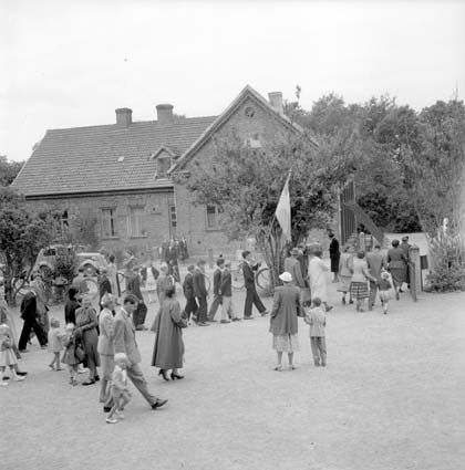 Skolavslutning i Alvikenskolan 1953 06 13