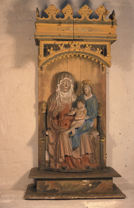 Sankt Olof K:a. Altarskåp. Anna själv tredje