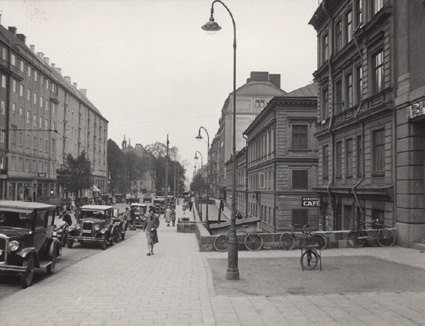 Stockholm i maj 1928. Gamla och nya gatudelar O...