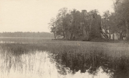 Bergqvara slottsruin, 1920.