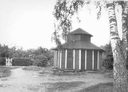 Kristianstad Gamla koloniområde toalettbyggnaden.