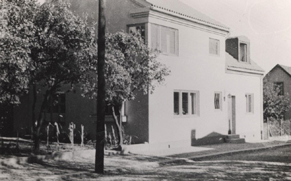 Hörby 1937. Funkishus i Hörby.