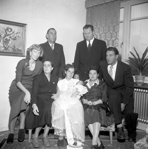 E. Pålssons barndop Vranergården 1953.