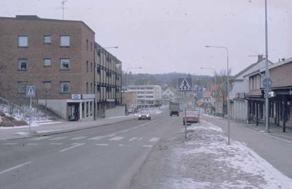 Storgatan i Örkelljunga. Foto från gamla apoteket.