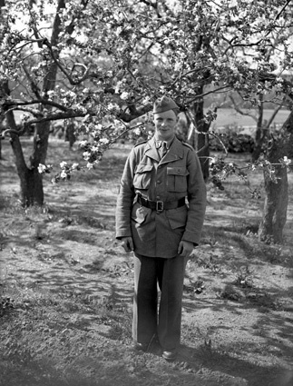Albert Nilsson i uniform, Vånga Skog.