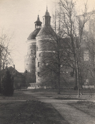 Gripsholm, 1917. Griptornet och fängelsetornet.