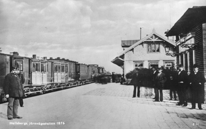 Hallsbergs järnvägsstation 1876.