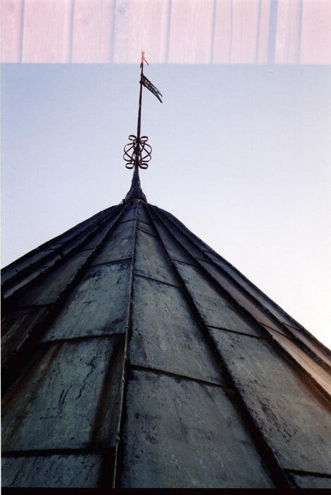 Parti av taket på Hammarlunda kyrka.