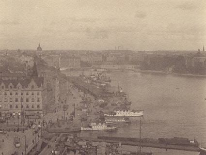 Stockholm från Katrinahissen Höst 1913. 