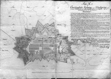 Plan Nr 1. Christianstads Fästning med Utwidgning.