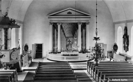 Interiör av Sollerö kyrka