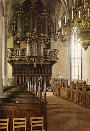 Kristianstad: Orgeln i Heliga Trefaldighetskyrkan.