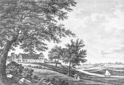 Borreby (även Borgeby), 1818 från öster. Ur U. ...
