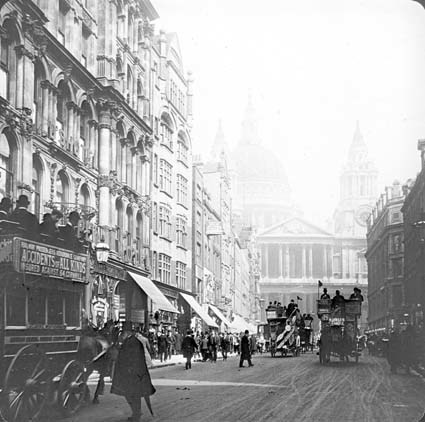 Ludgate Hill and St. Pauls Cathedral.