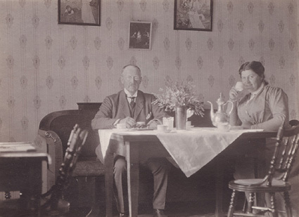 Familjen Queckfeldt i Skälderviken 1916.