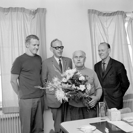 Avtackning  pensionär Stenfelt juli 1970.