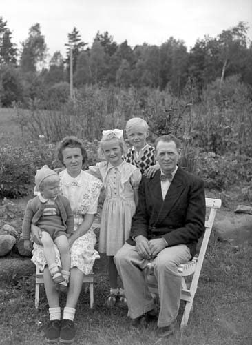 Arvid Nilsson m familj Mjönäs.