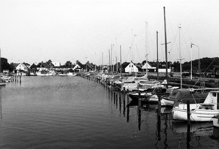 Det gamla fiskeläget Råå. Hamn för fritidsbåtar.