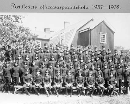 A 3 Artilleriets officersaspirantskola 1937-1938.