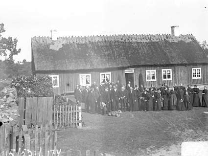 Begravningsgäster vid Bodarps boningshus Kr.M 1...