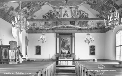 Interiör av Träslövs kyrka