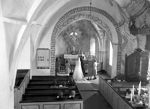 Ruben Svenssons bröllop i kyrkan Jedenryd.