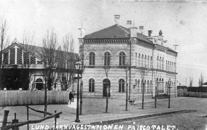 Lund, Järnvägsstationen på 1860Talet.