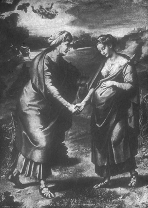 Marias och Elisabeths möte. Omkr. 1519.