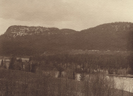 Utsikt från Gåshvarfs station Dalarne Maj 1915.