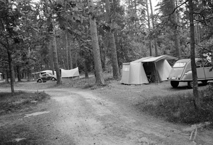 Strandängens campingplats i Bromölla 1969.