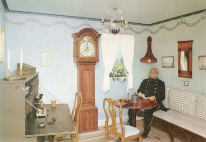 Vykort. Postkontor från 1850-talets början.