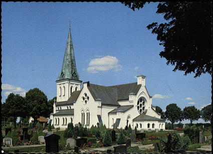 Nosaby kyrka i Lunds stift. Invigd 1875.