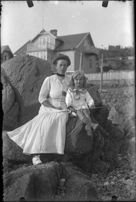 Lina Berggren med son.