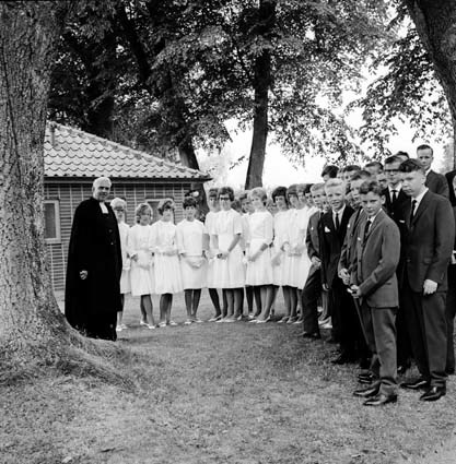 Konfirmation i Ivetofta kyrka 1963.