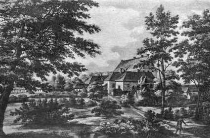 Knutstorp, 1815 från sydväst.