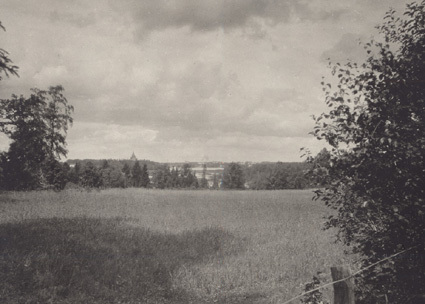 Utsikt över Vexiö från Skirsnäs 1924 där Ida Qu...