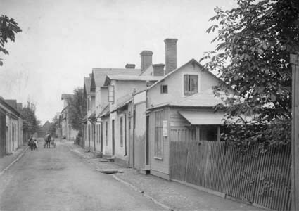 Nuvarande Götgatan fd. nygatan Östermalm 1902.